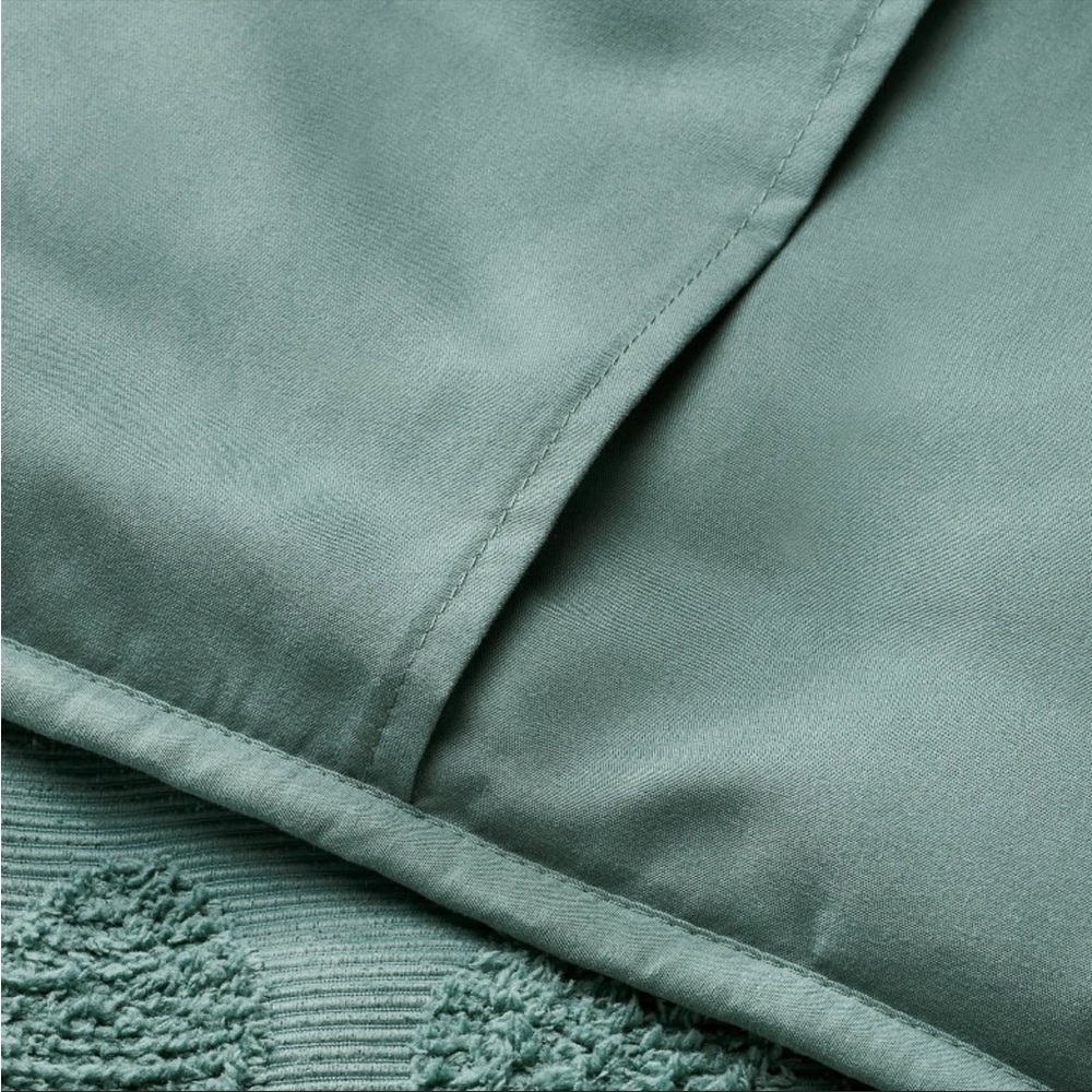 (2) Opalhouse Vintage Chenille Sunset & Vine Quilt Standard Sham Light Teal NWT - Picture 3 of 3